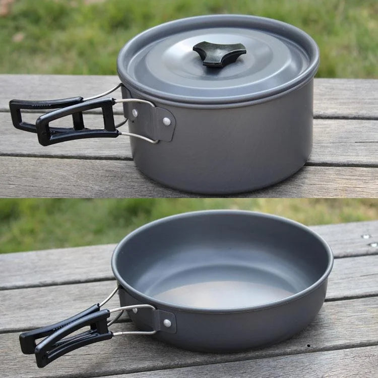 Camping Cookware Set Portable Pot & Pan for 1–7 Persons