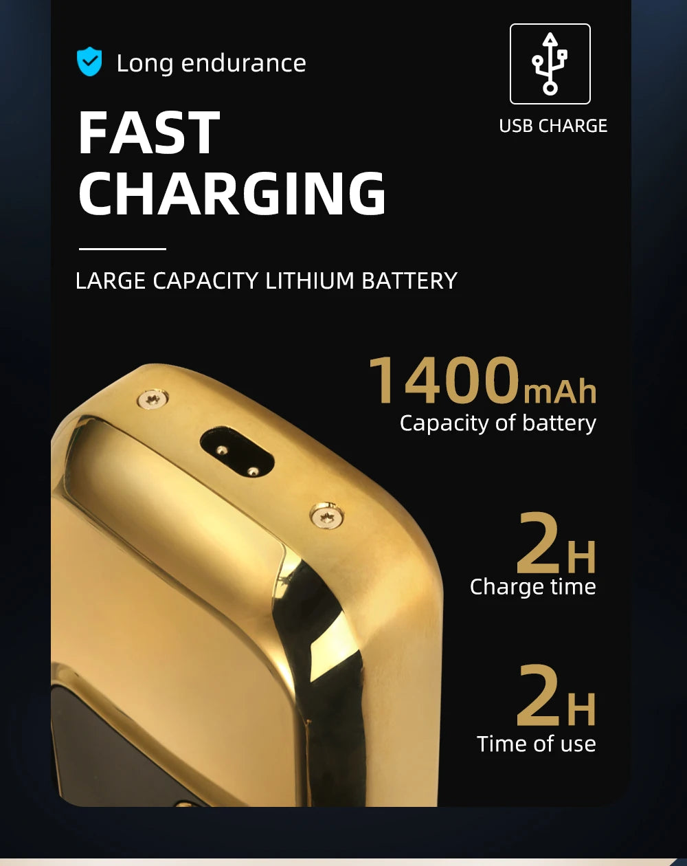 2-in-1 Electric Shaver & Hair Trimmer for Men KM-2028