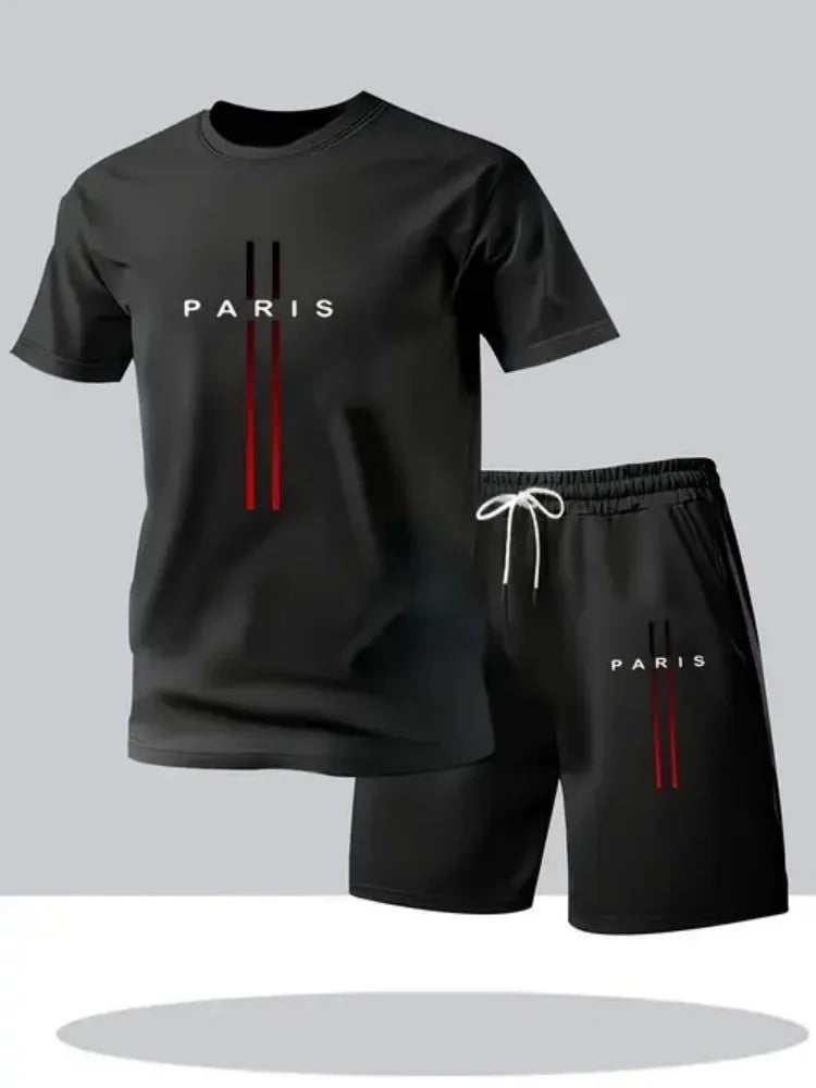 Men’s Summer Casual 2-Piece Set T-Shirt & Shorts