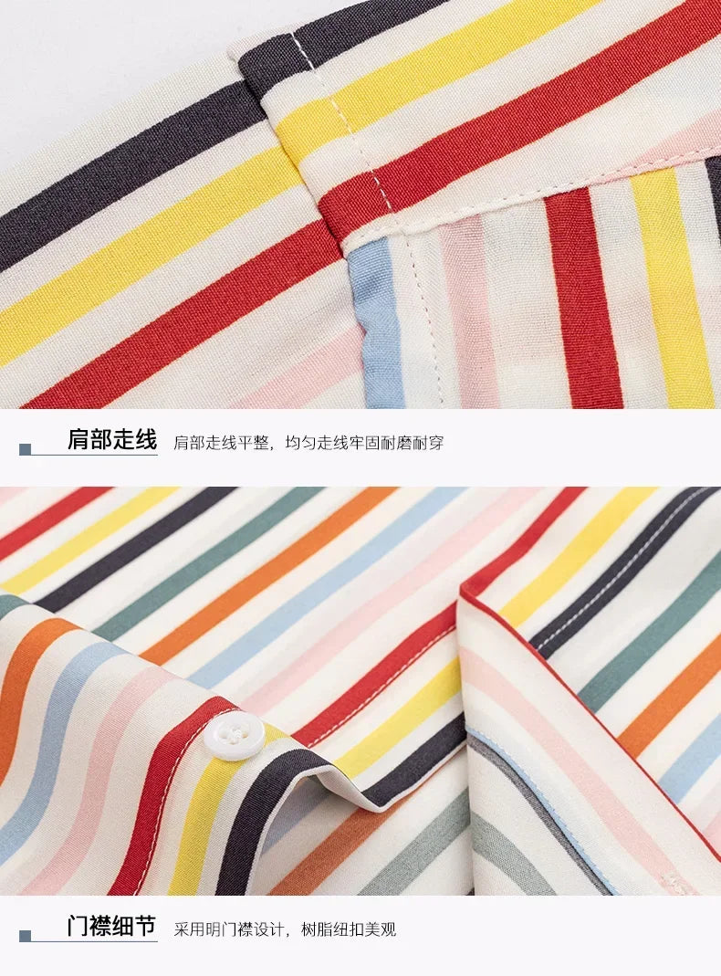 Men’s Striped Long Sleeve Casual Shirt