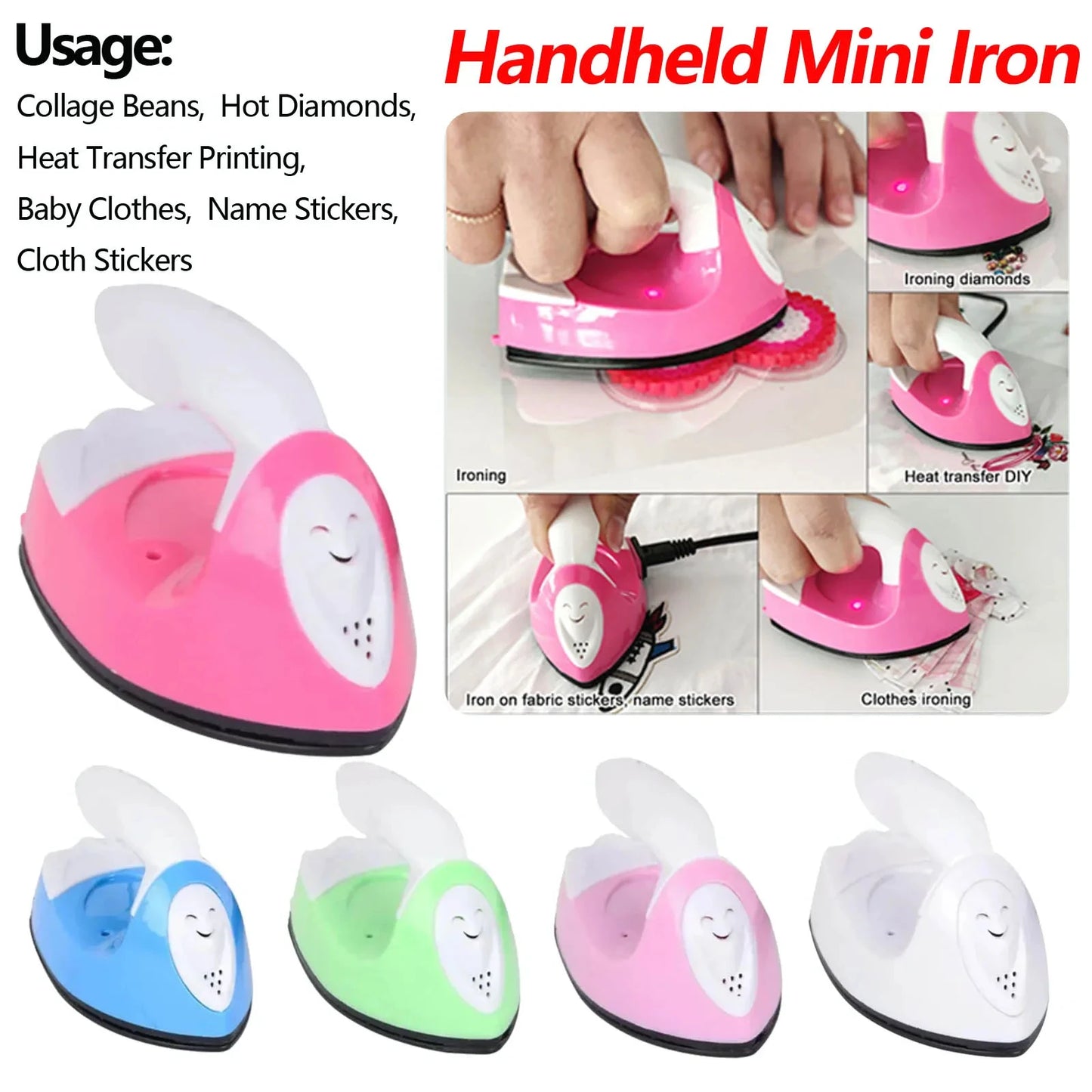 Portable Mini Heat Press – Handheld DIY Iron 220V