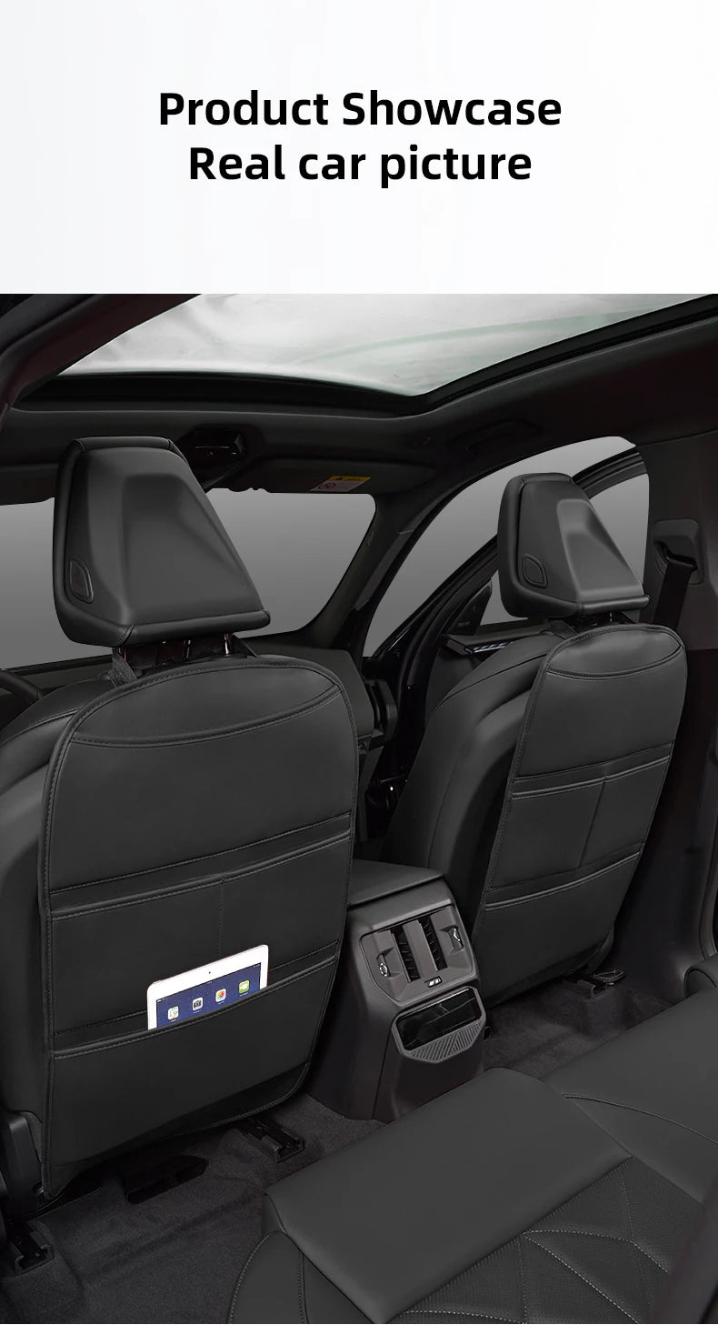 Leather Car Seat Back Protector Waterproof Kick Mat