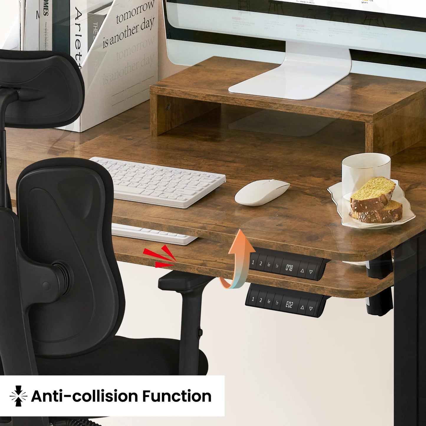 Electric L-Shaped Sit Stand Desk – 140x120cm Adjustable