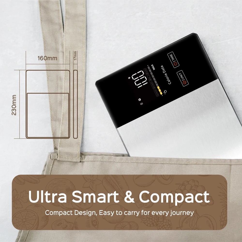 Digital Kitchen Scale 5kg – Smart Nutrition Food Scale