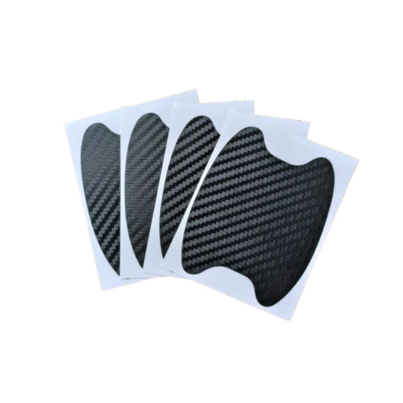 4Pcs Car Door Handle Protective Film Carbon Fiber Stickers