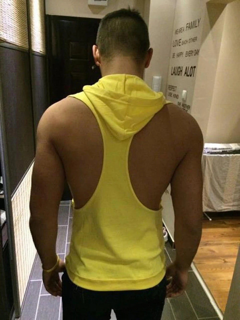 Men’s Sleeveless Hoodie – Cotton Gym Tank Top Vest