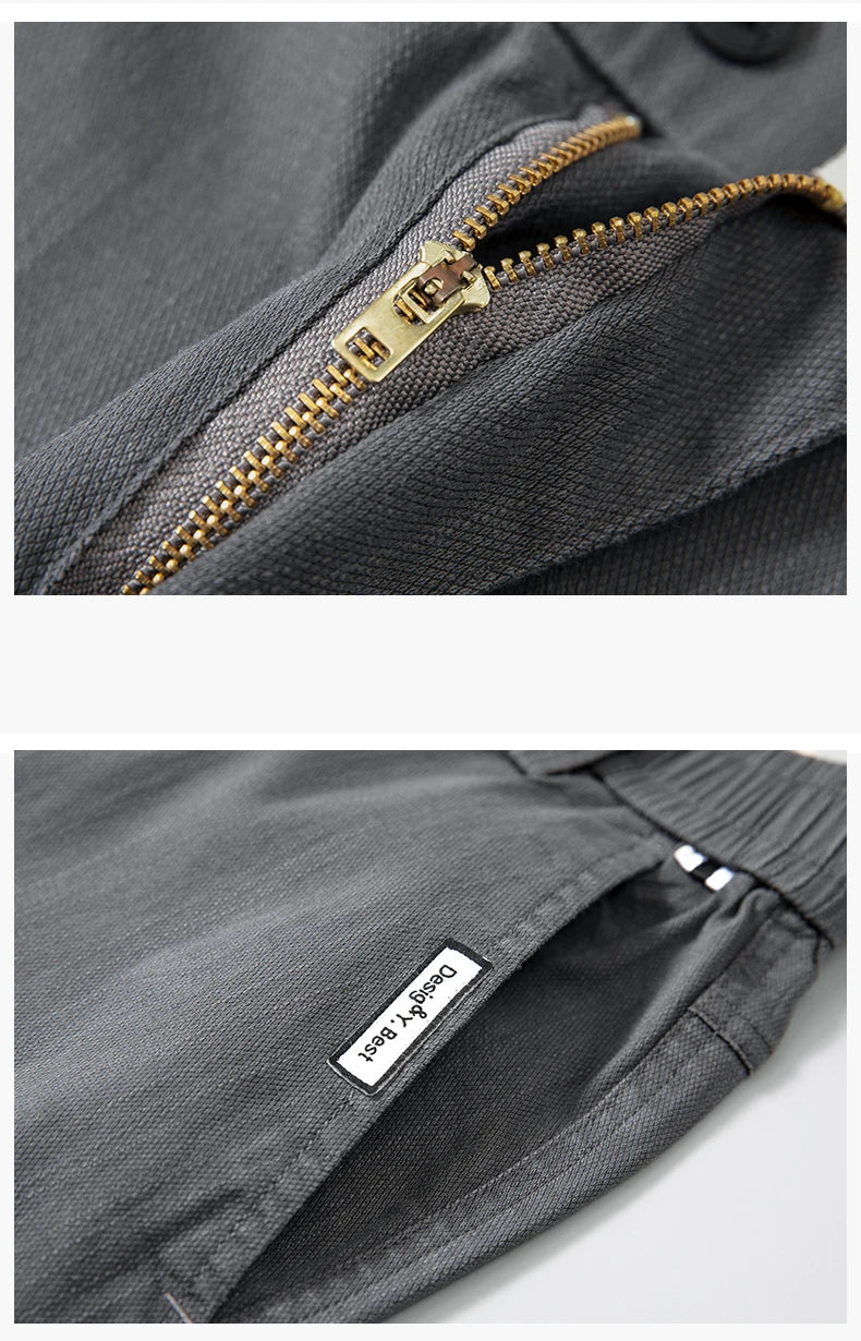 Men’s Cotton Stretch Business Pants – Slim Fit Trousers