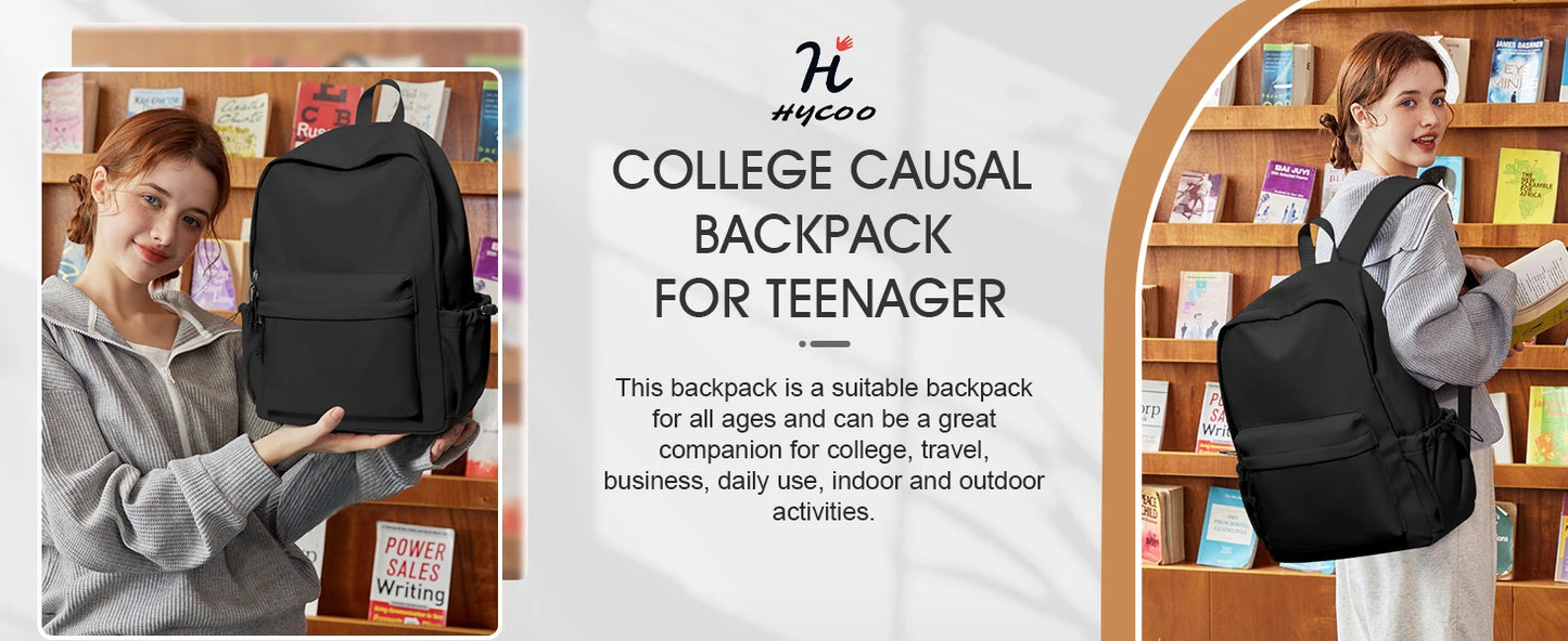 School backpack for Girl, Aesthetic Backpack for Women Cute Bookbag Preppy College Casual Lightweight Laptop Backpack Anti theft