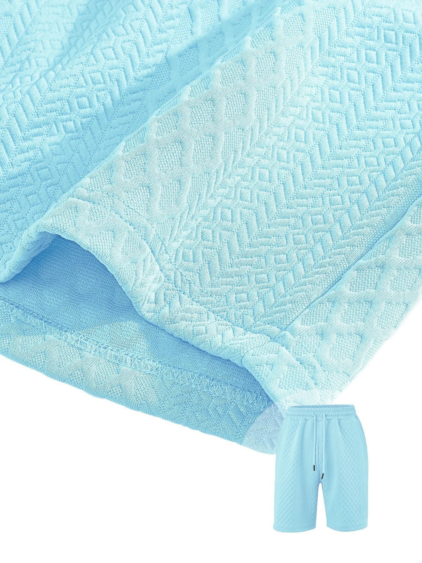 Men’s Summer Jacquard Polo Shirt – Casual Short Sleeve