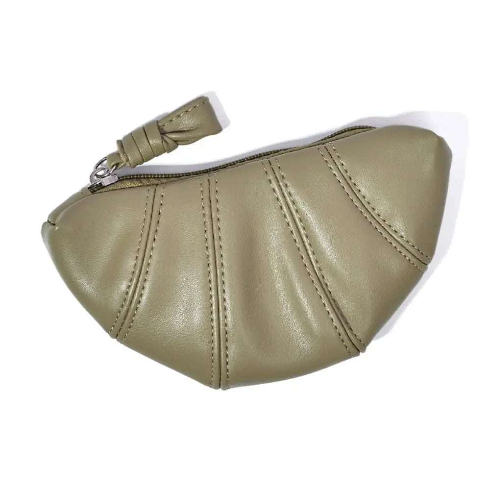 French Croissant Zipper Wallet & Makeup Handbag
