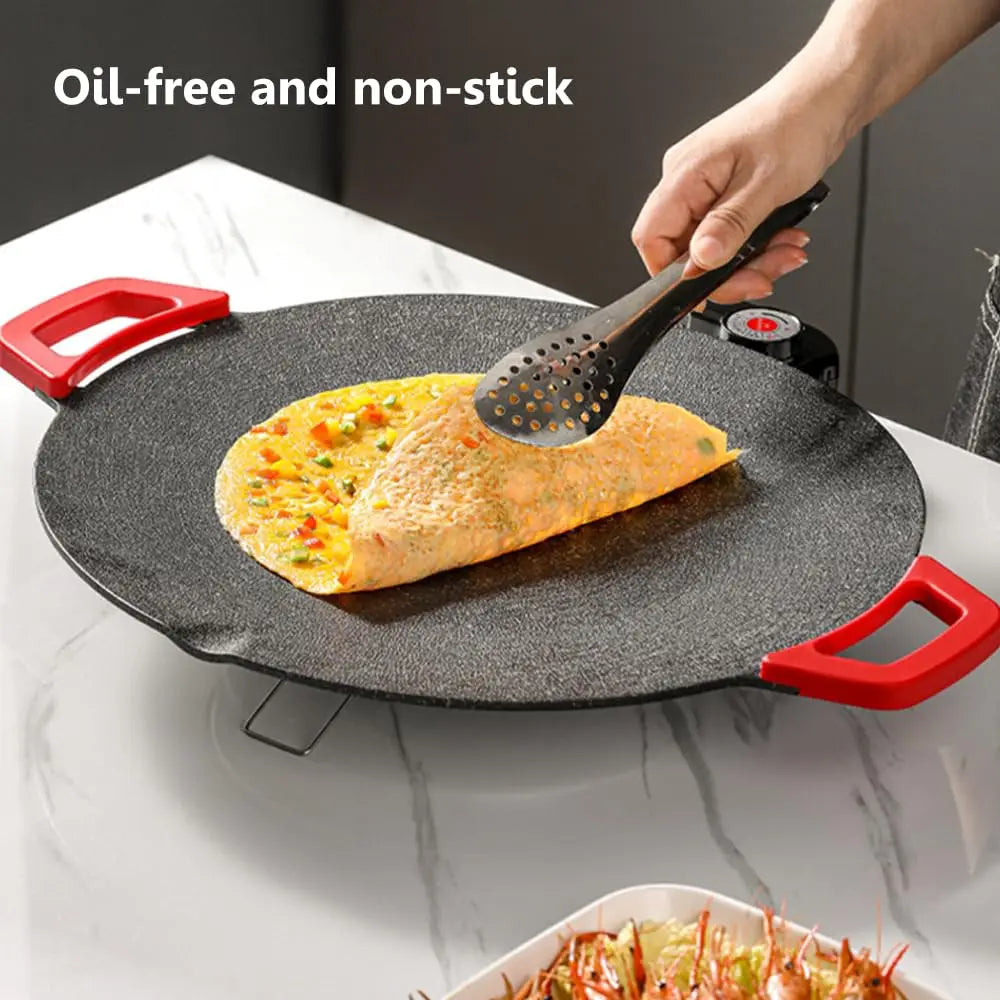 Smokeless Electric Frying Pan & Grill – Nonstick 5-Temp