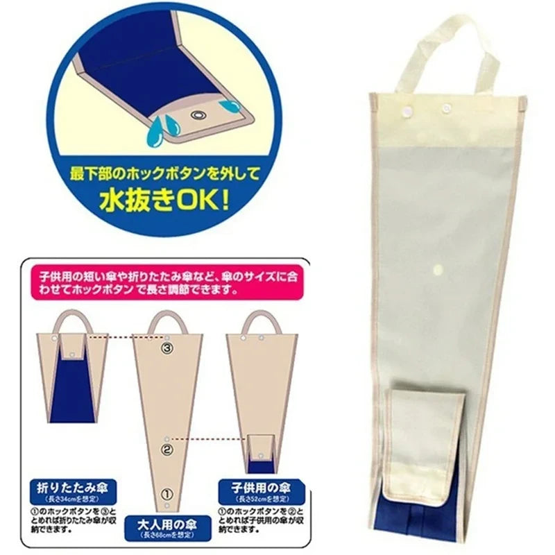 Waterproof Umbrella Sets for Car Foldable Umbrella Cover Sheath Storage Bag Carrier Cover Umbrella Stands Car Accessories