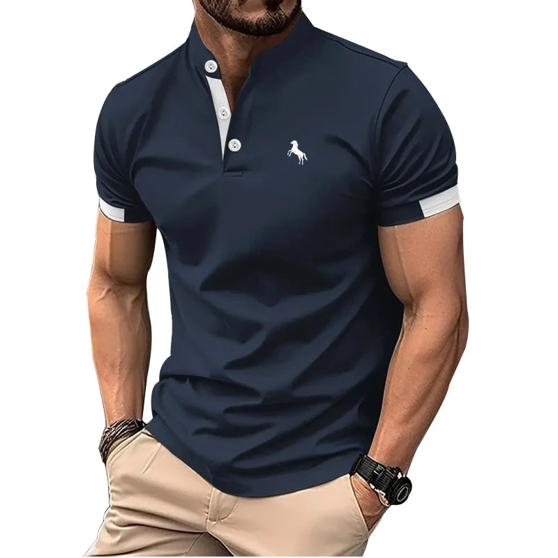 Men’s Slim Fit Polo Shirt Short Sleeve Casual