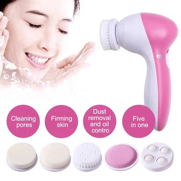 5-in-1 Electric Facial Cleansing Brush – Skin Care Massager