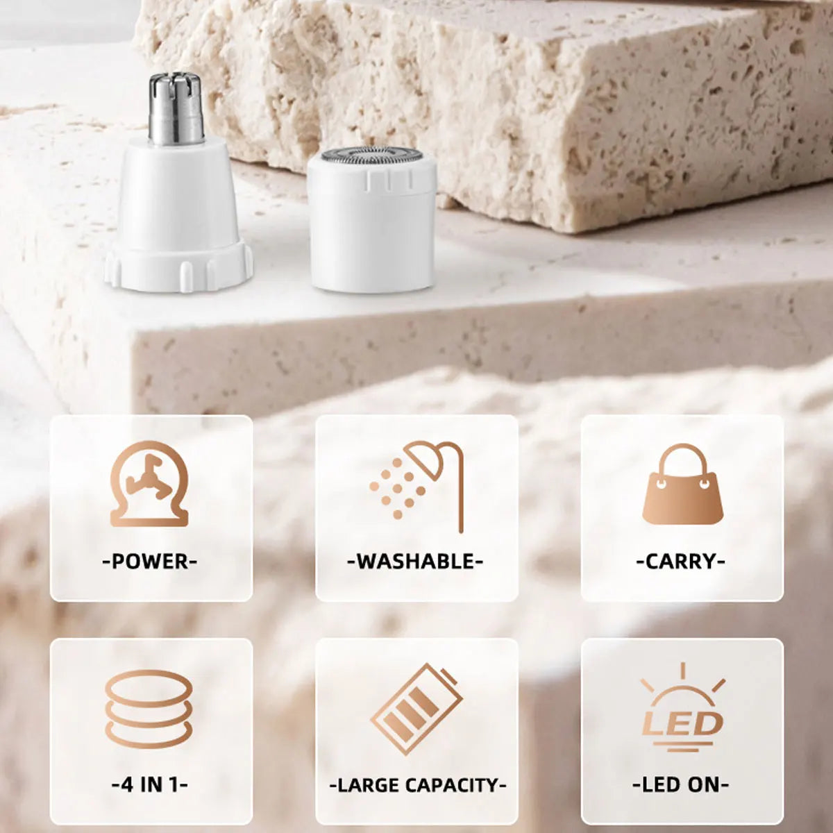 4-in-1 Electric Hair Trimmer for Women USB Rechargeable