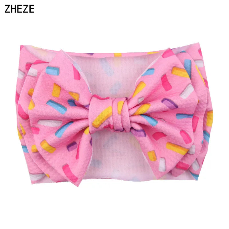 Cute 7" Double Layer Hair Bow Headband for Baby Girls