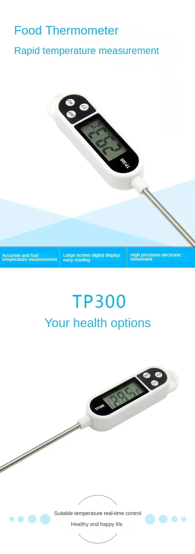 Digital Food Thermometer – LCD Meat & Cooking Tool