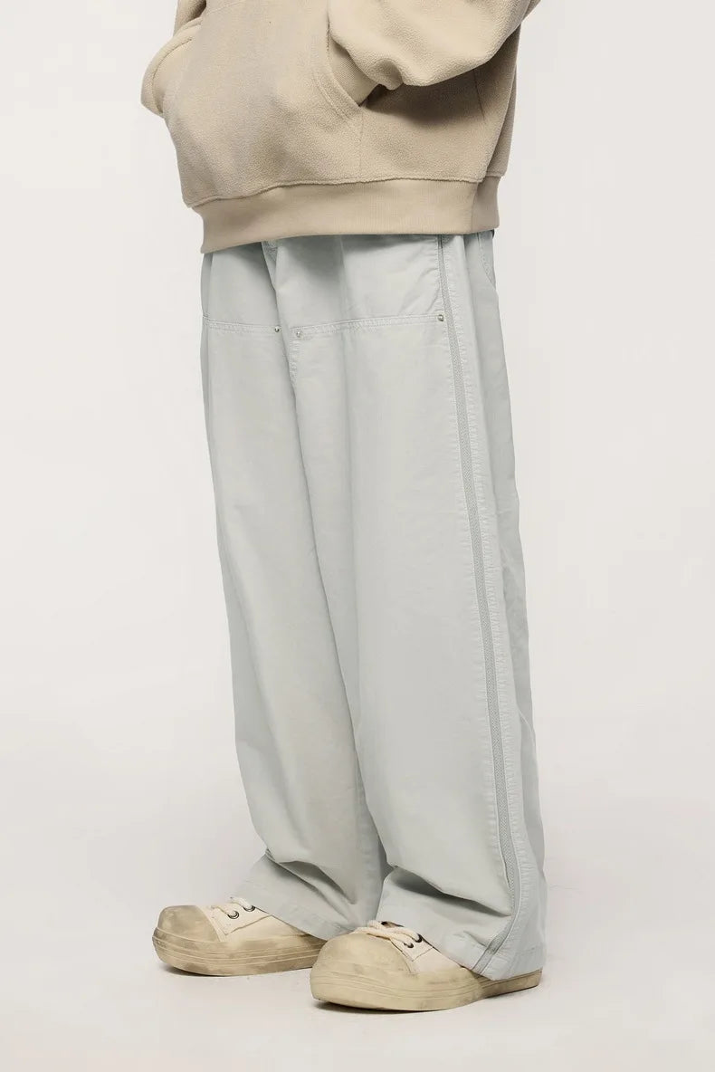 Men’s Wide-Leg Street Style Work Pants Autumn 2025