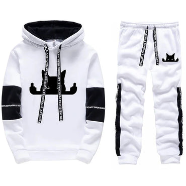 Men’s Hoodie & Sweatpants Set – Casual Printed Tracksuit