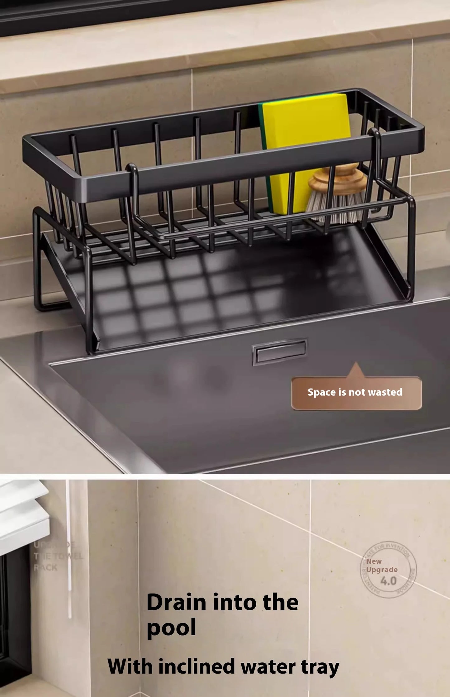 Kitchen Sink Rack Organizer – Storage Shelf Solution