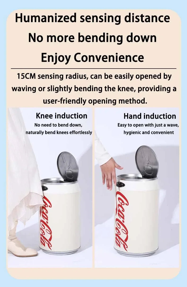 Smart Kitchen Waste Bins Creative Automatic Induction Opening Lid Trash Can Living Room Bedroom Cleaning Tools Accessories