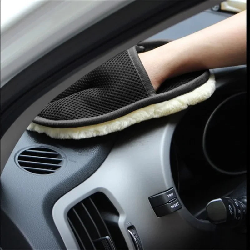 Soft Car Wash Cleaning Glove Automotive Care Towel