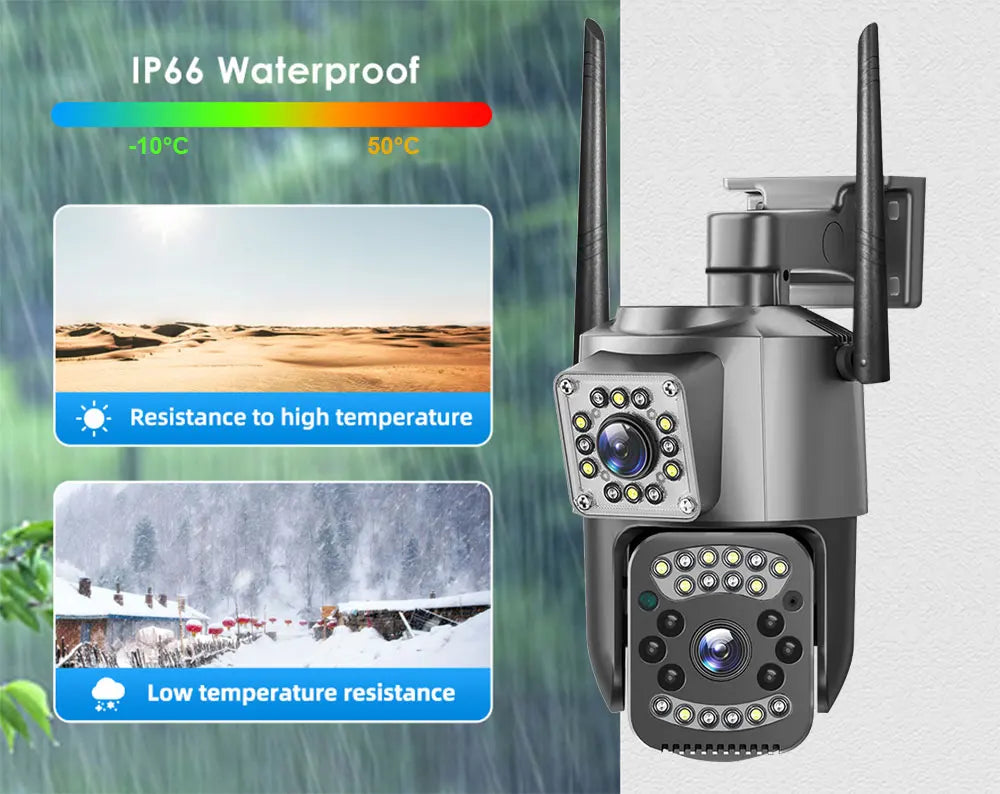 8MP 4G Dual Lens Outdoor CCTV Security Camera