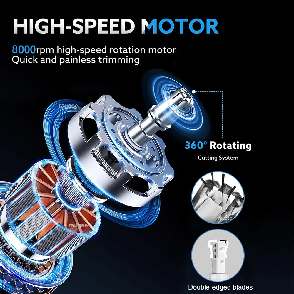 Portable Nose & Ear Hair Trimmer – Rechargeable Groomer