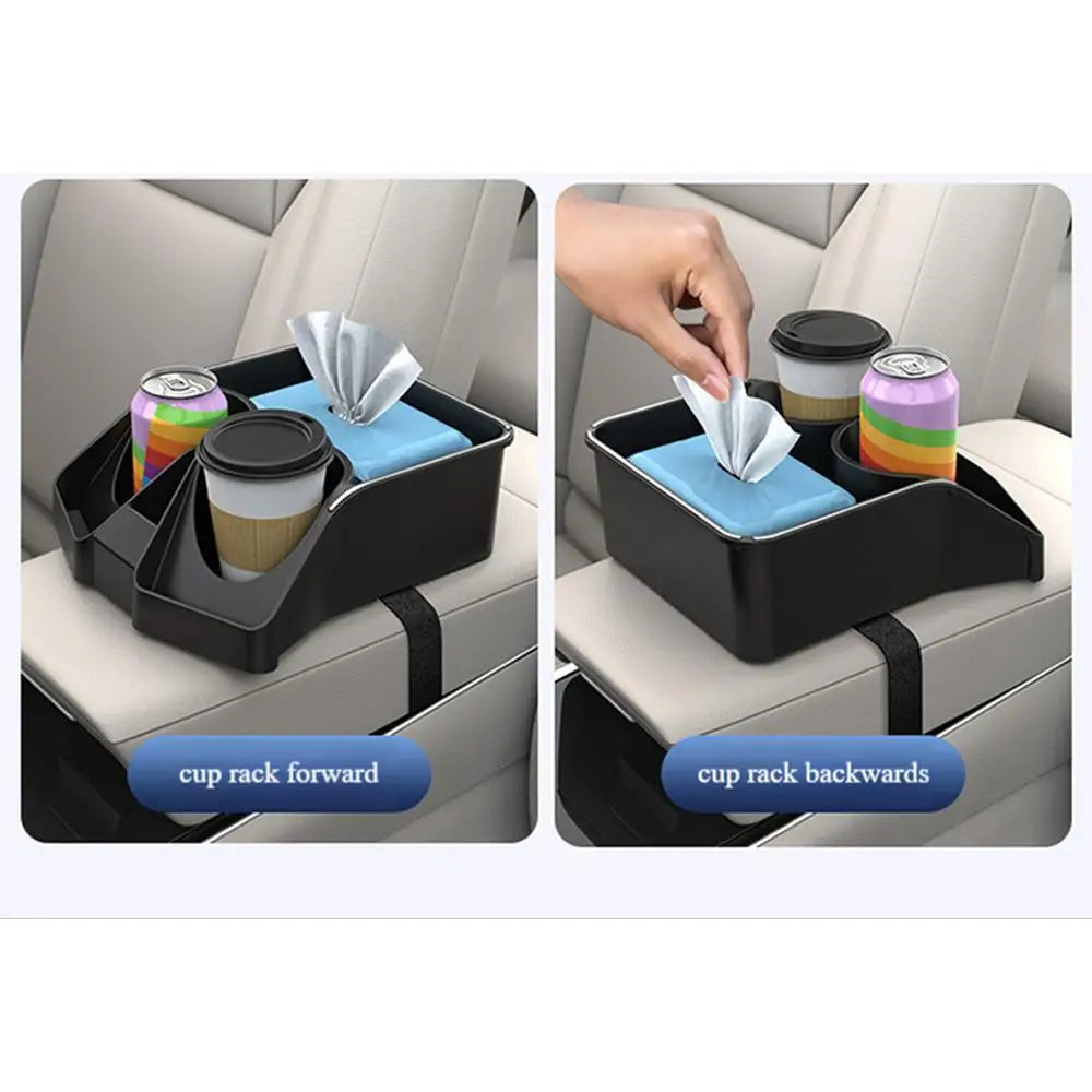 Car Seat Organizer with Cup Holders Storage Console