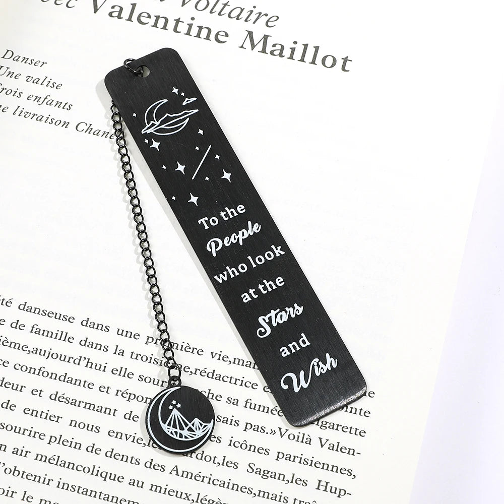 Stainless steel bookmarks designed for students, Kawaii book accessories for returning to school as learning stationery