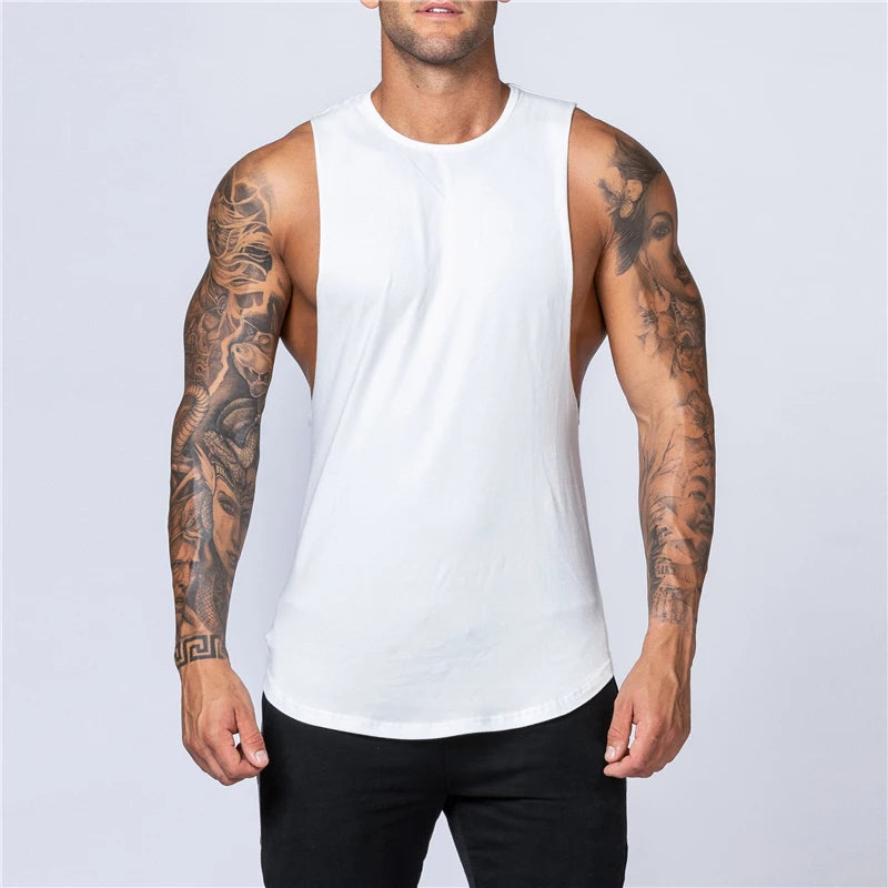 Men’s Cotton Gym Tank Top – Sleeveless Fitness Muscle Vest