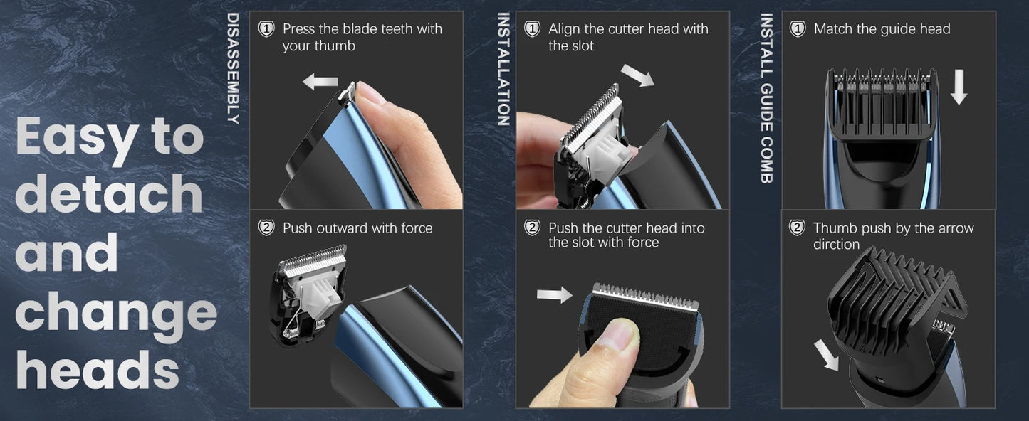 SEJOY Hair Clippers for Men Cordless Clippers for Hair Cutting Professional Men's Hair Clippers Rechargeable Hair Trimmer