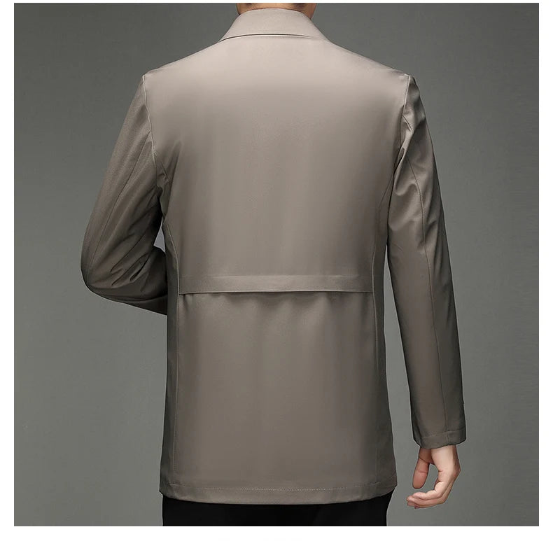 Trench Coat – Business Casual Single Breasted Jacket