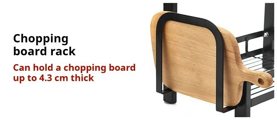 2-Layer Stainless Steel Kitchen Storage & Dish Rack