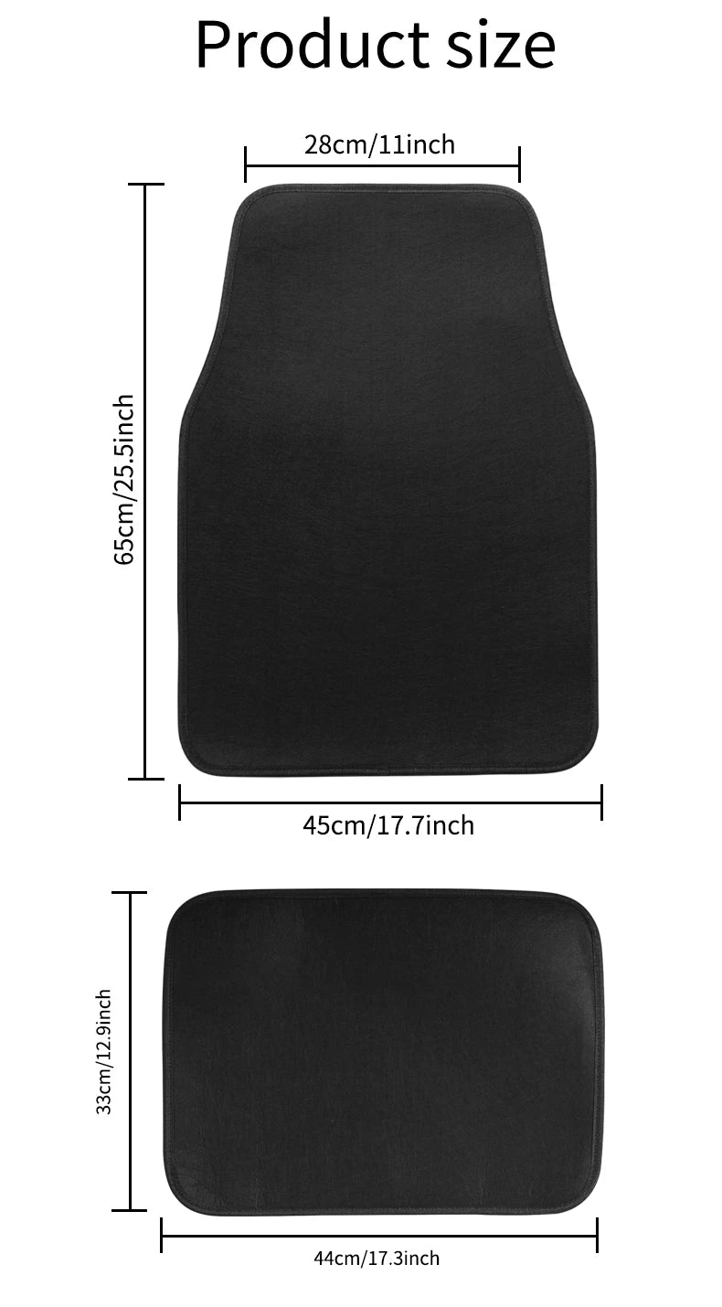 Car Floor Mats Universal Front & Rear Carpet Mats