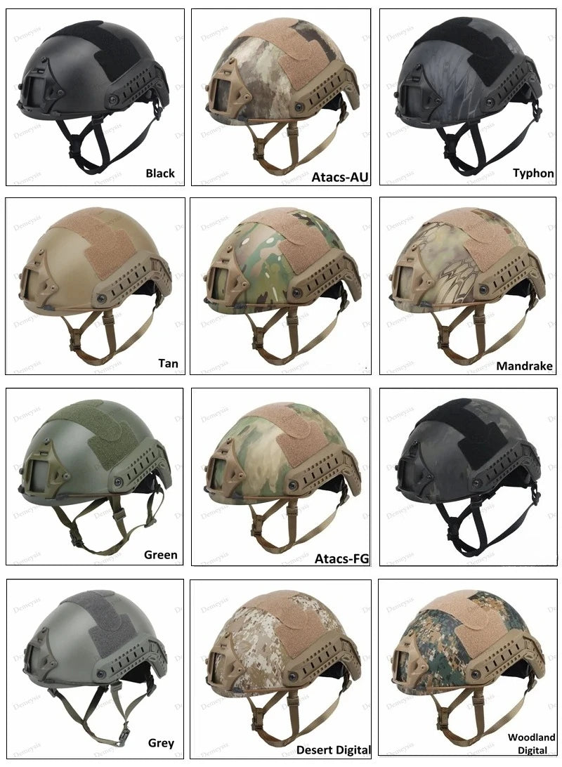 New Fast Tactical Airsoft Helmet – Camouflage ABS Protection