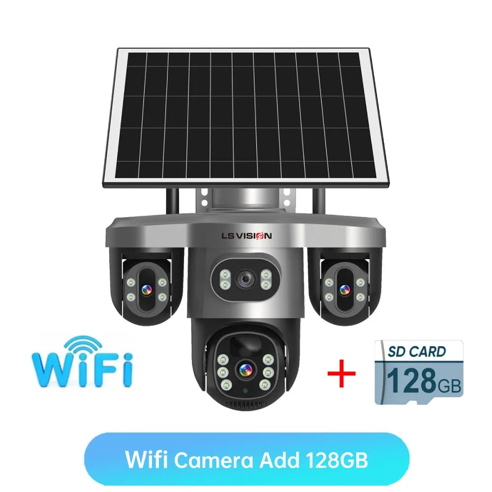 LS VISION V380 Pro 4G Solar PTZ Security Camera 15MP