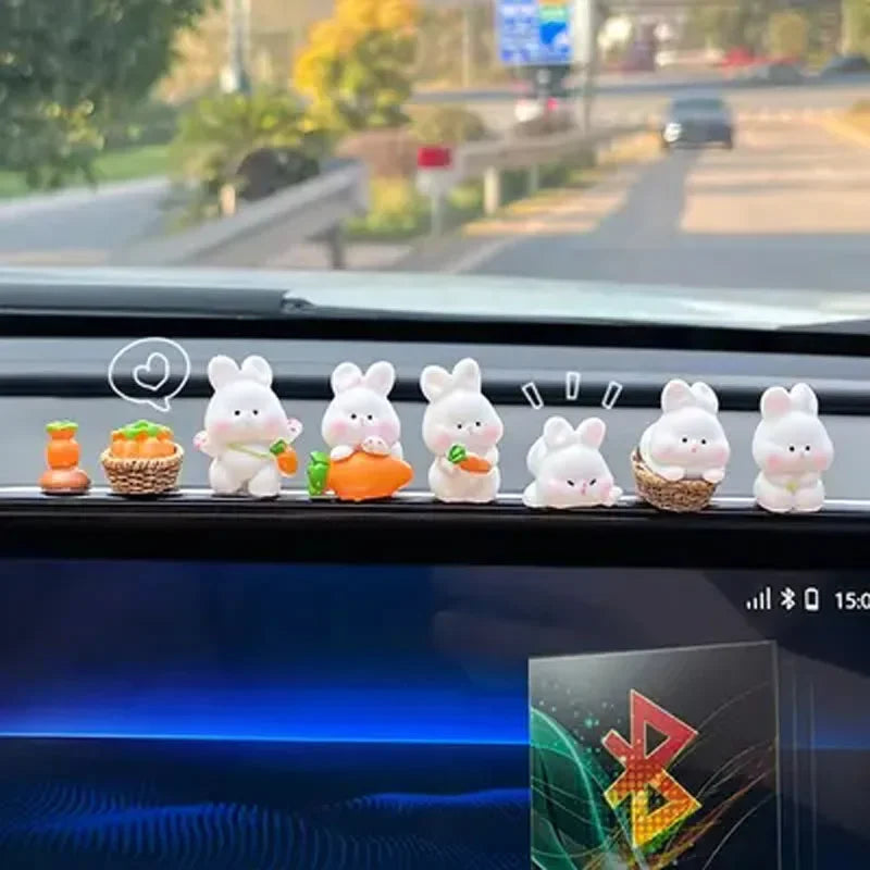Cute Bunny Car Interior Accessory Console Decoration