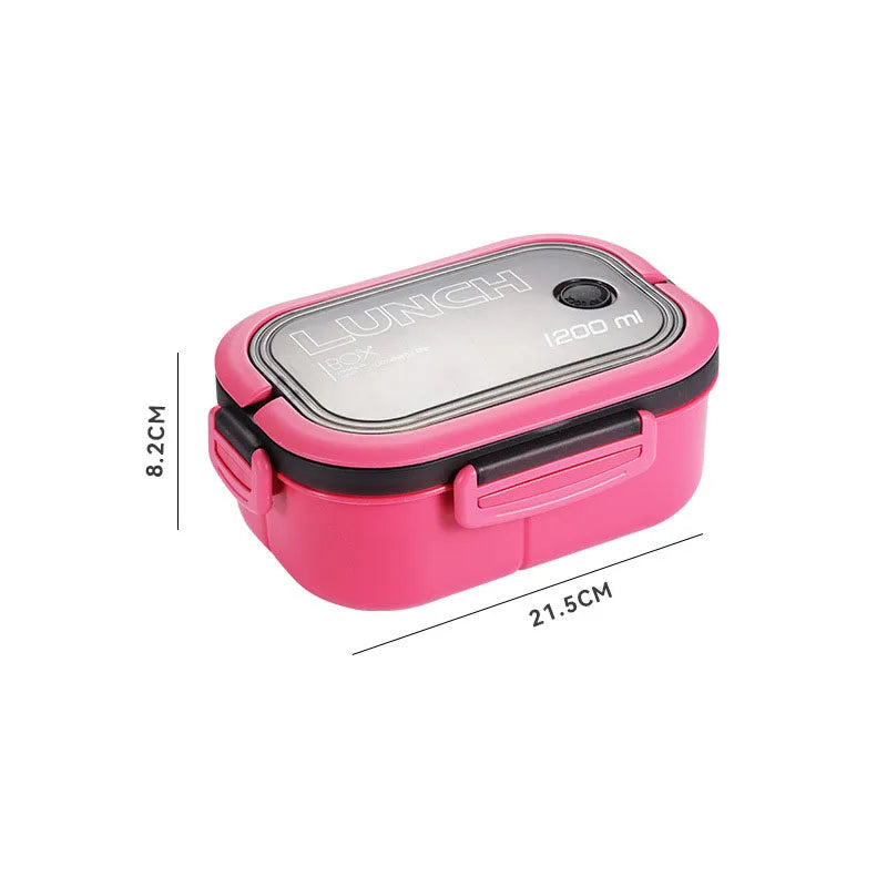 Portable Lunch Box with Spoon & Fork Food Storage