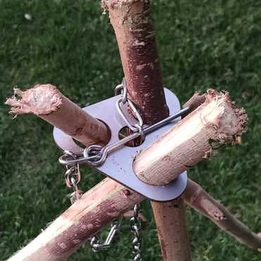 Portable Camping Gear and Equipment  Detachable Outdoor Barbecue Tripod Hanging Rack  Campfire Cooking Accessories Set