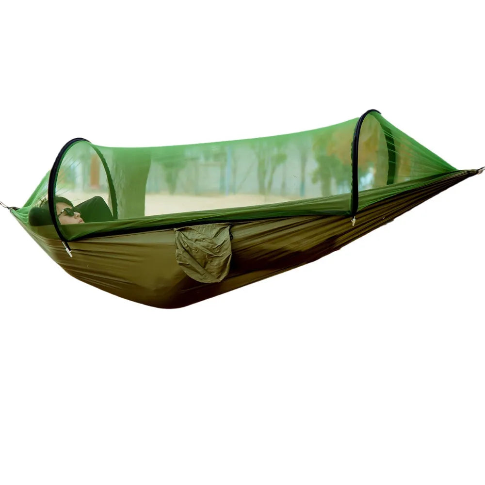Two-Person Portable Camping Hammock with Straps & Belts