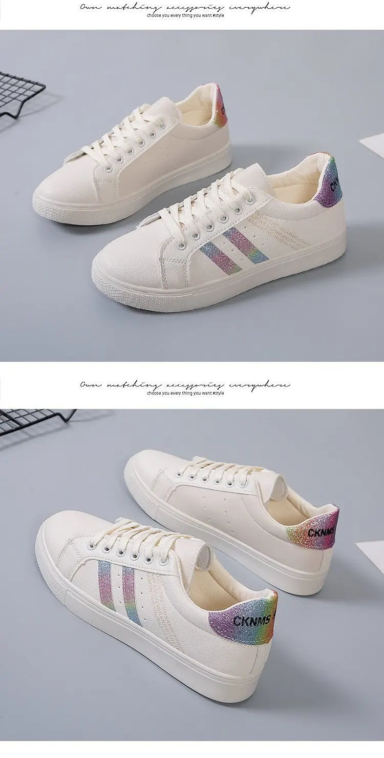 Women Sneakers Autumn New Casual Walking Shoes Woman Flat Lace Up High Quality Sneakers Fashion Flat-bottomed Casual Shoes