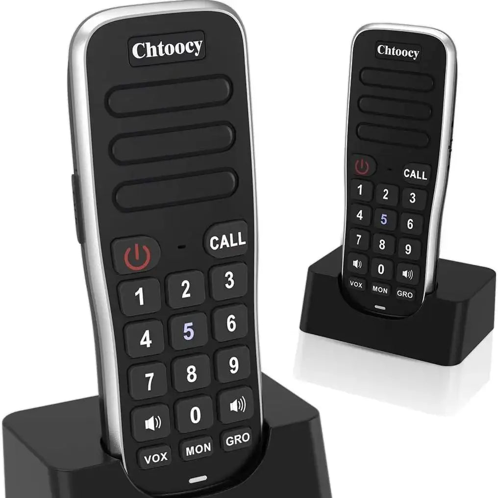 Wuloo Headheld FM Wireless Intercom System for Home Business Office 5280Ft Range 10 Channel Call ALL Room To Room Communication