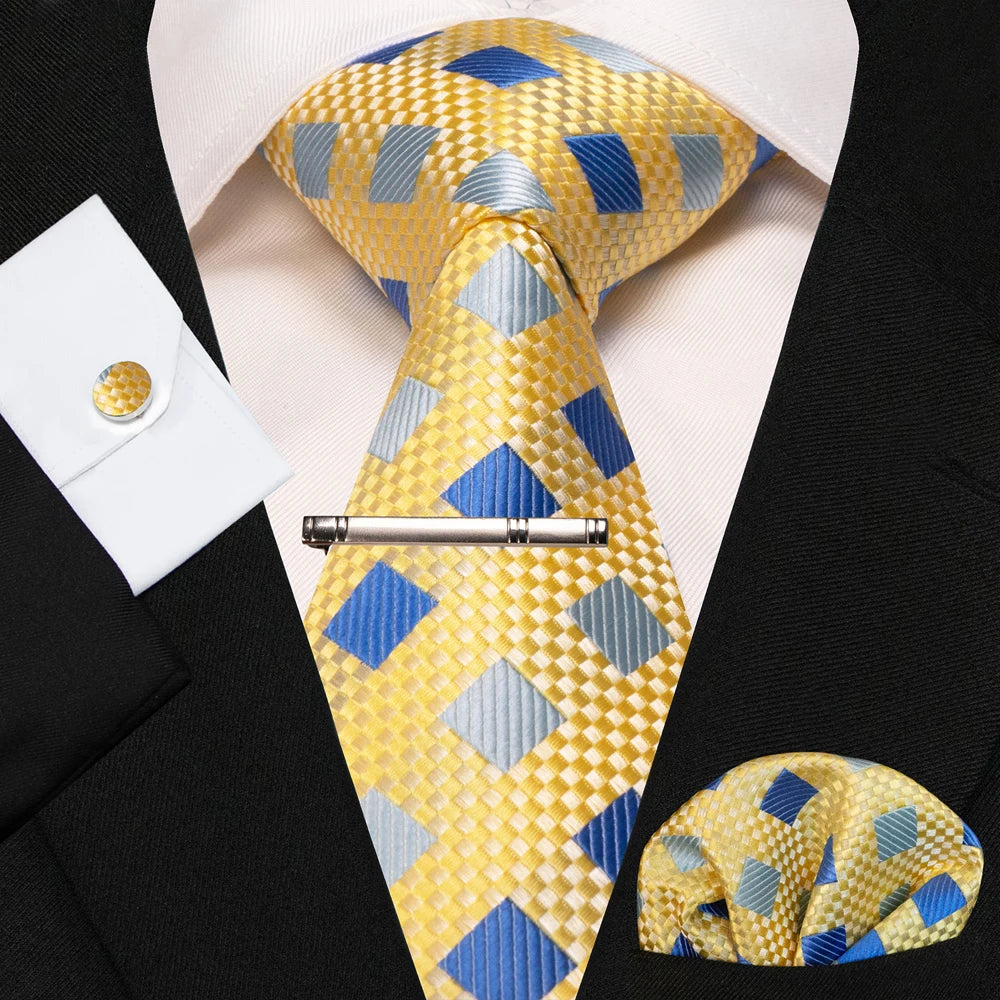 8cm Silk Men’s Tie Set with Pocket Square