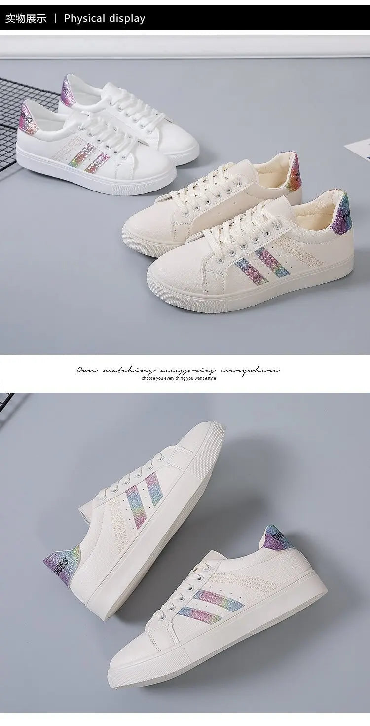 Women Sneakers Autumn New Casual Walking Shoes Woman Flat Lace Up High Quality Sneakers Fashion Flat-bottomed Casual Shoes