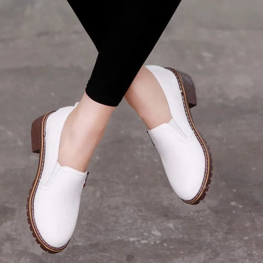 Summer Footwear for Woman Flat Solid Color Oxford Shoes