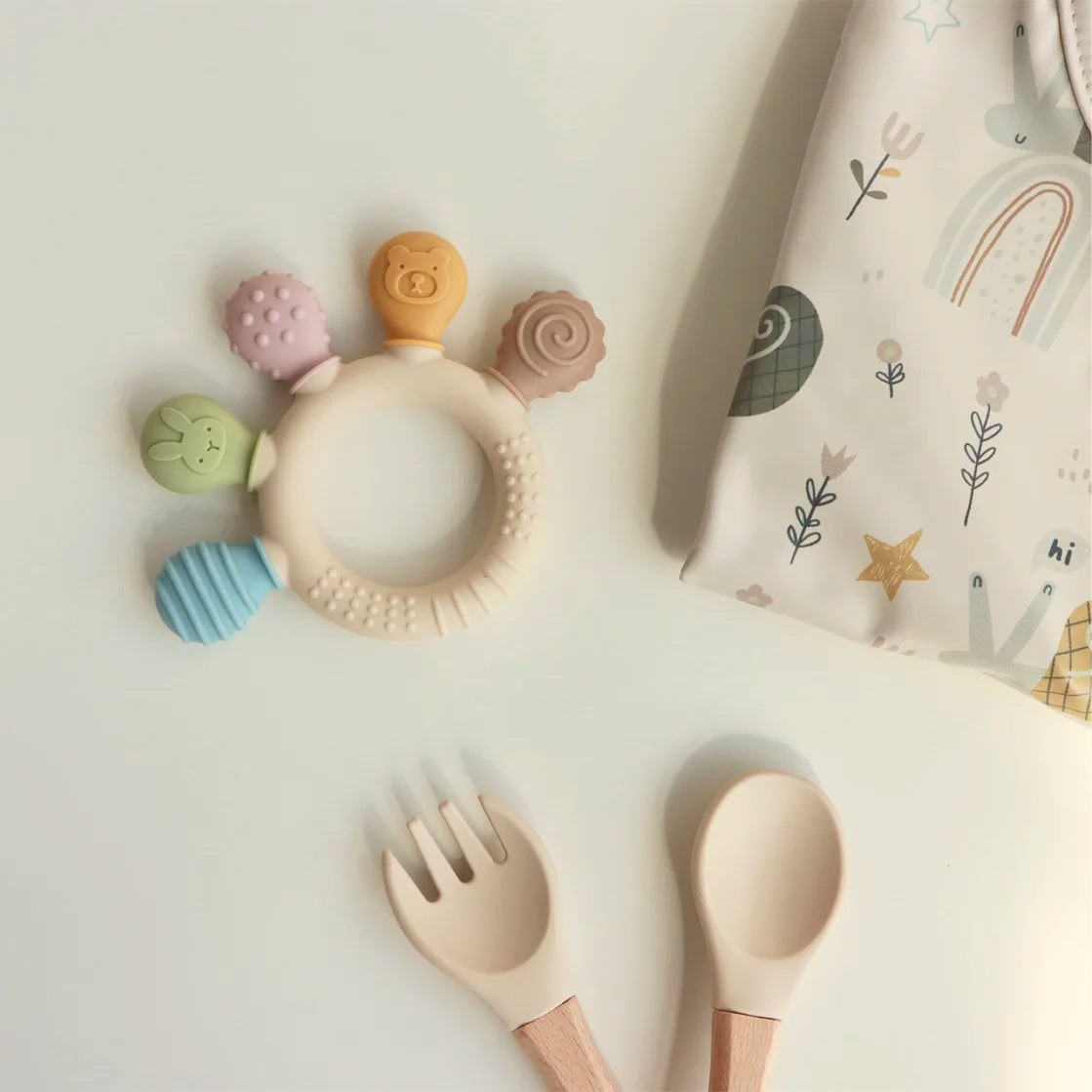 Erduo Silicone Baby Teether – Safe Sensory Chew Toy