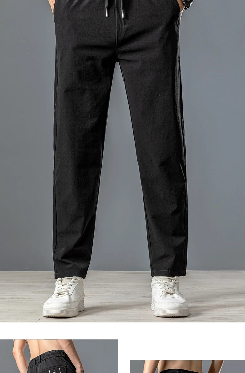 Men’s Ice Silk Stretch Business Casual Pants