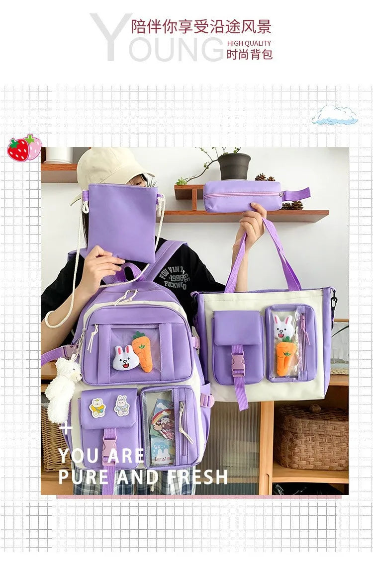 School bag female light schoolboy cute summer girl large capacity kids backpack backpack