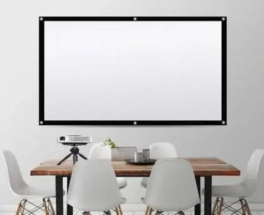 Projector ScreenPortable Movie Screen For Outdoor Indoor,4K 16:9 HD Foldable Wrinkle-Free Screen